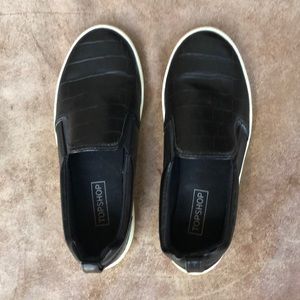 Topshop Black Slip On Shoes